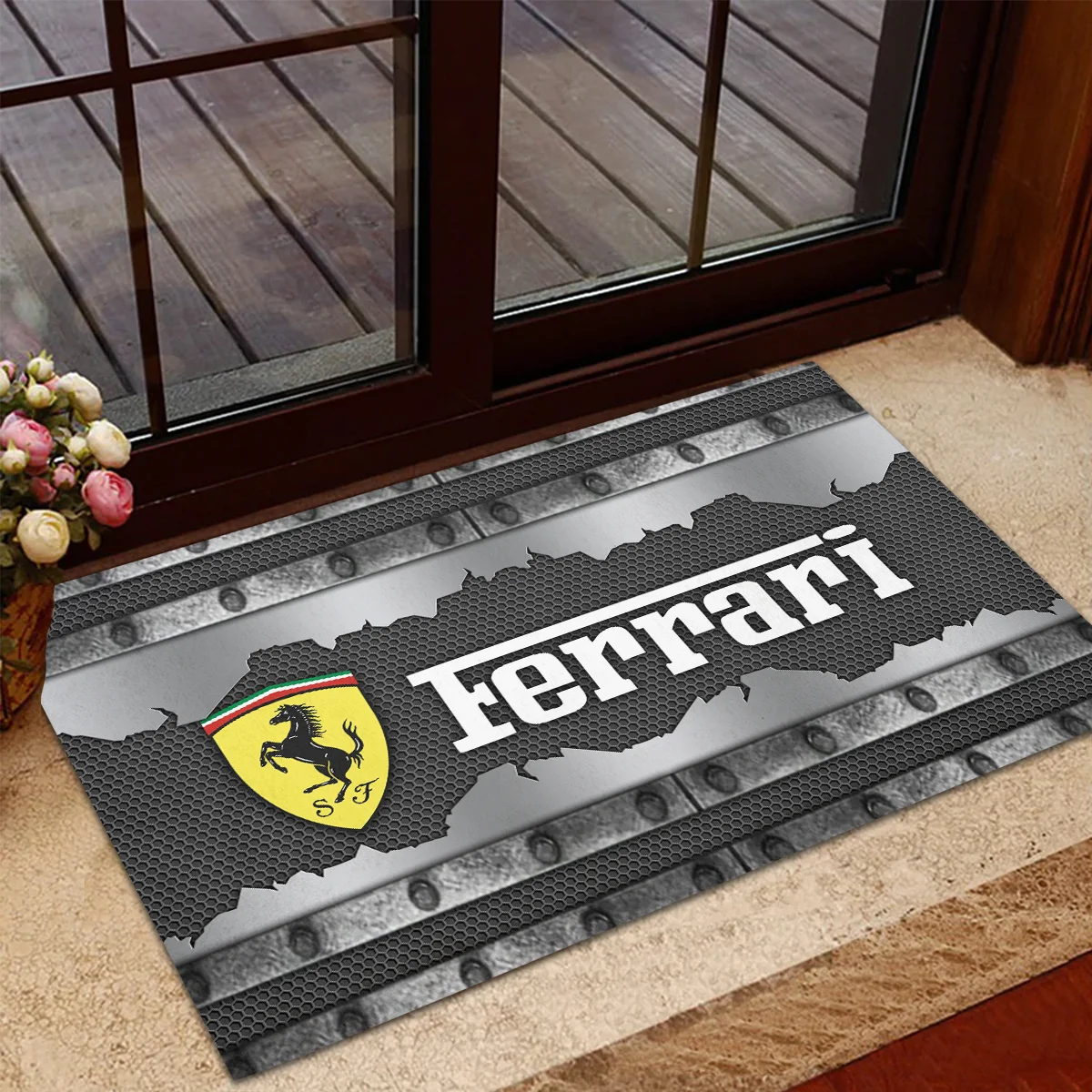 Ferrari F1 Rubber Base Doormat - All Over Print BLF1139A5FRR
