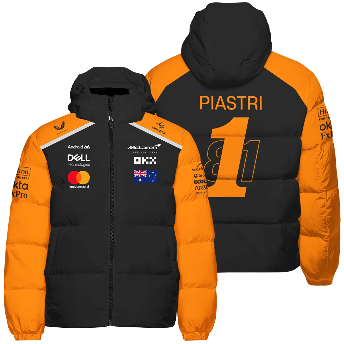 From #81 To #1 Oscar Piastri McLaren F1 Limited Edition Down & Puffer Jackets BL4725A1HCJ - Pit Lane Clothing