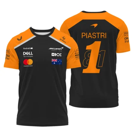From #81 To #1 Oscar Piastri McLaren F1 Limited Edition T-Shirt BL4725A1TS - Race Day Outfit