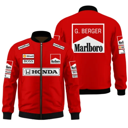 Gerhard Berger McLaren F1 Teamwear Bomber BLGB261025A2BB - Formula Racing Apparel