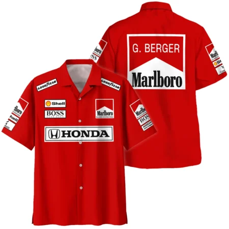 Gerhard Berger McLaren F1 Teamwear Hawaiian Shirt BLGB261025A2HW - Race Day Design