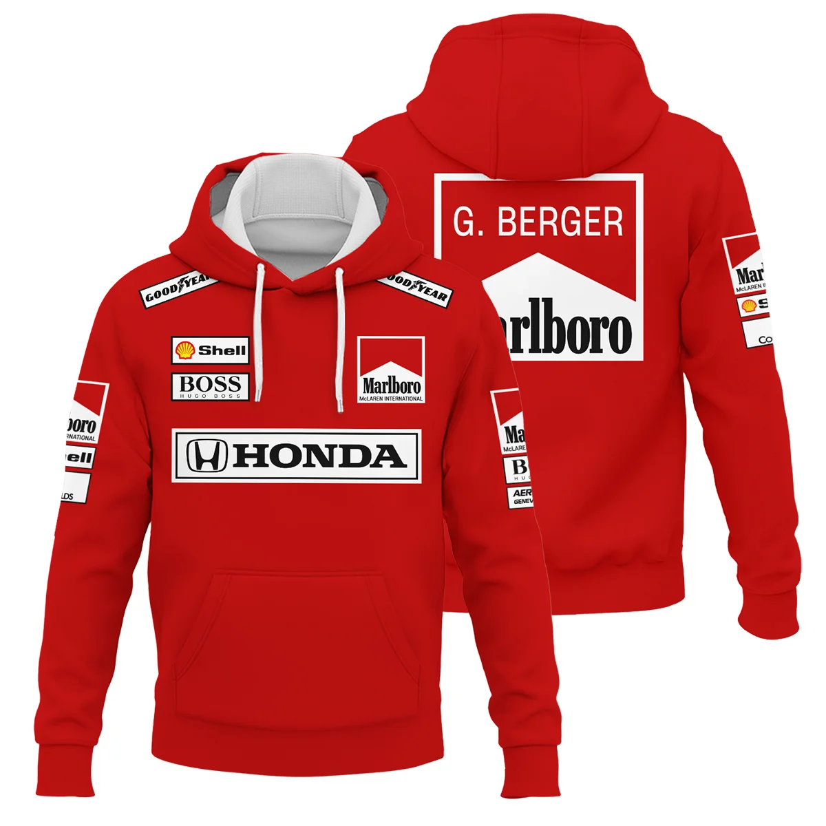 Gerhard Berger McLaren F1 Teamwear Hoodie BLGB261025A2HD - Motorsport Apparel