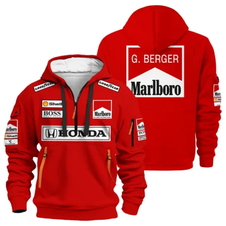 Gerhard Berger McLaren F1 Teamwear Hoodie Half Zip BLGB261025A2HDF - Racing Lifestyle Clothing