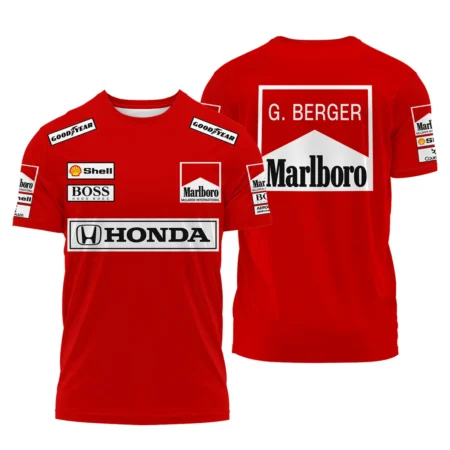 Gerhard Berger McLaren F1 Teamwear T-Shirt BLGB261025A2TS - Motorsport Lifestyle Wear
