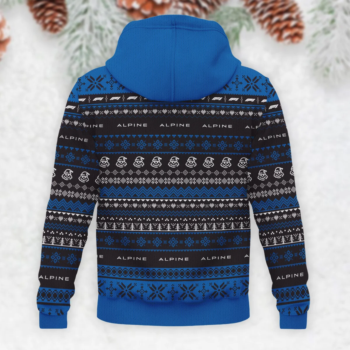 Grinch x Alpine Formula 1 - Knitted Hoodie BLVAF12209250A18ALP - Racing Lifestyle Clothing - Image 3