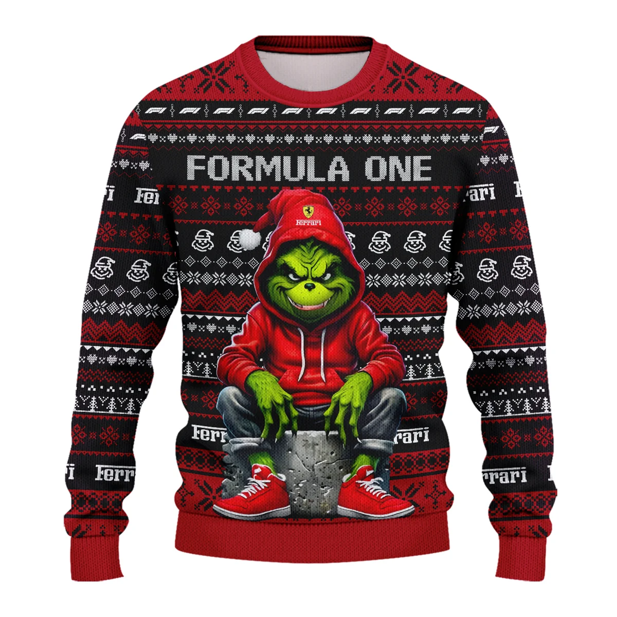 Grinch x Ferrari Formula 1 - Ugly Sweater BLVAF1220925A18FRR - Pit Lane Clothing - Image 2