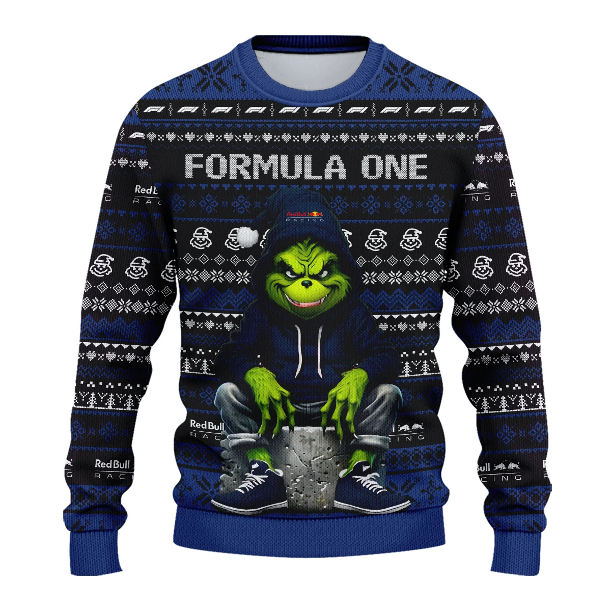 Grinch x Red Bull Racing Formula 1 - Ugly Sweater BLVAF1220925A18RBR - Motorsport Apparel - Image 2
