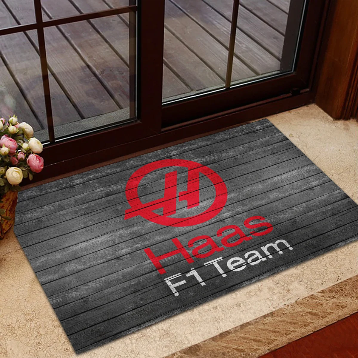 Haas F1 Rubber Base Doormat - All Over Print BLF1139A10HAAS