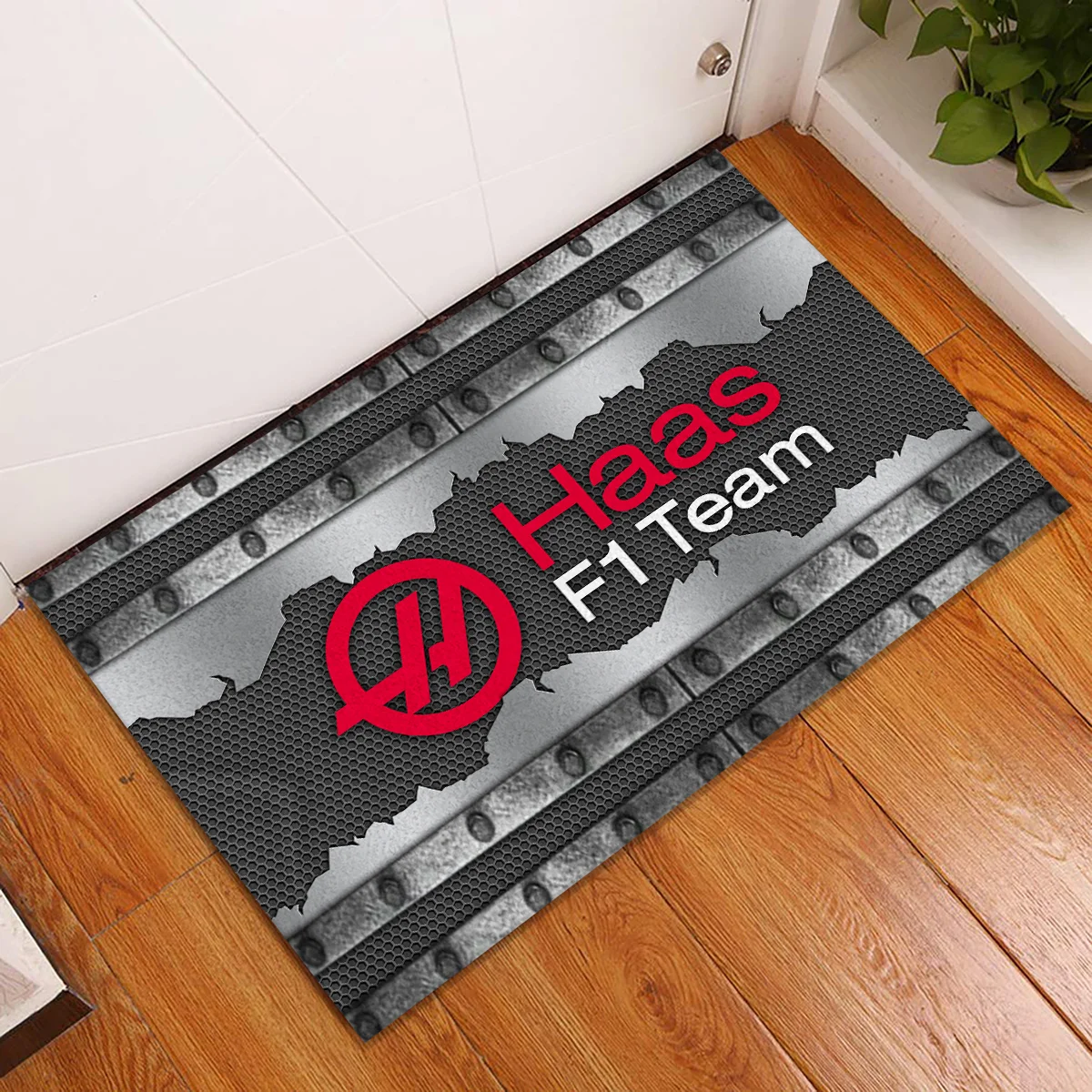 Haas F1 Rubber Base Doormat - All Over Print BLF1139A5HAAS - Image 2