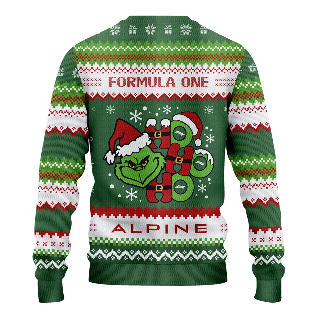 Hohoho The Grinch Alpine Formula 1 - Ugly Sweater BLVAF1220925A15ALP - Race Day Design - Image 3