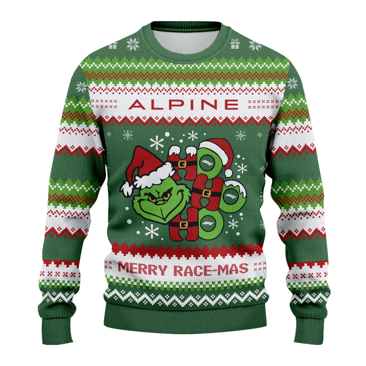 Hohoho The Grinch Alpine Formula 1 - Ugly Sweater BLVAF1220925A15ALP - Race Day Design - Image 2