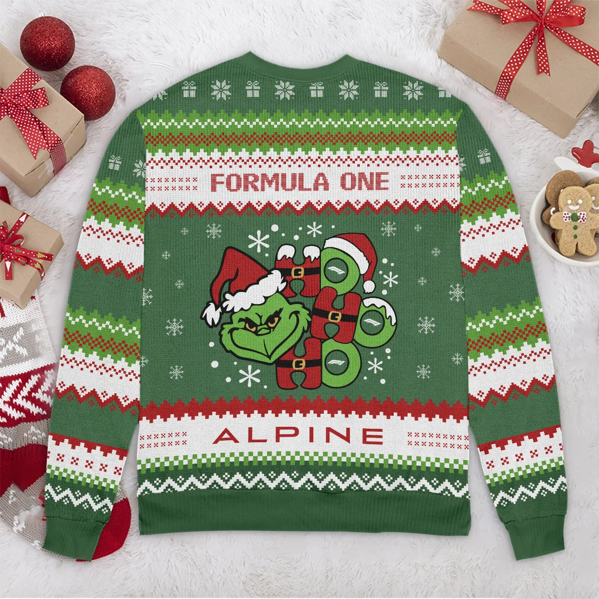 Hohoho The Grinch Alpine Formula 1 - Ugly Sweater BLVAF1220925A15ALP - Race Day Design - Image 6