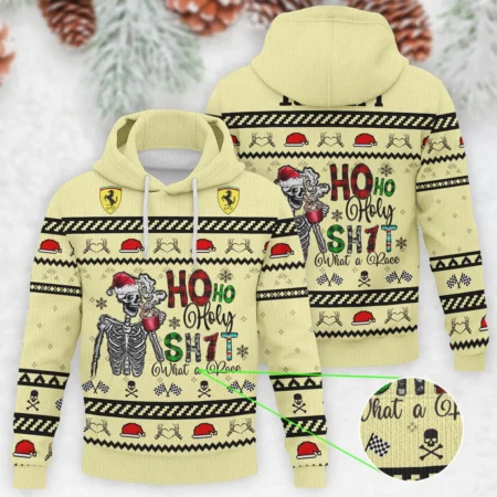 HolySh What A Race Ferrari Formula 1 - Knitted Hoodie BLVAF12209250A21FRR - Race Day Outfit