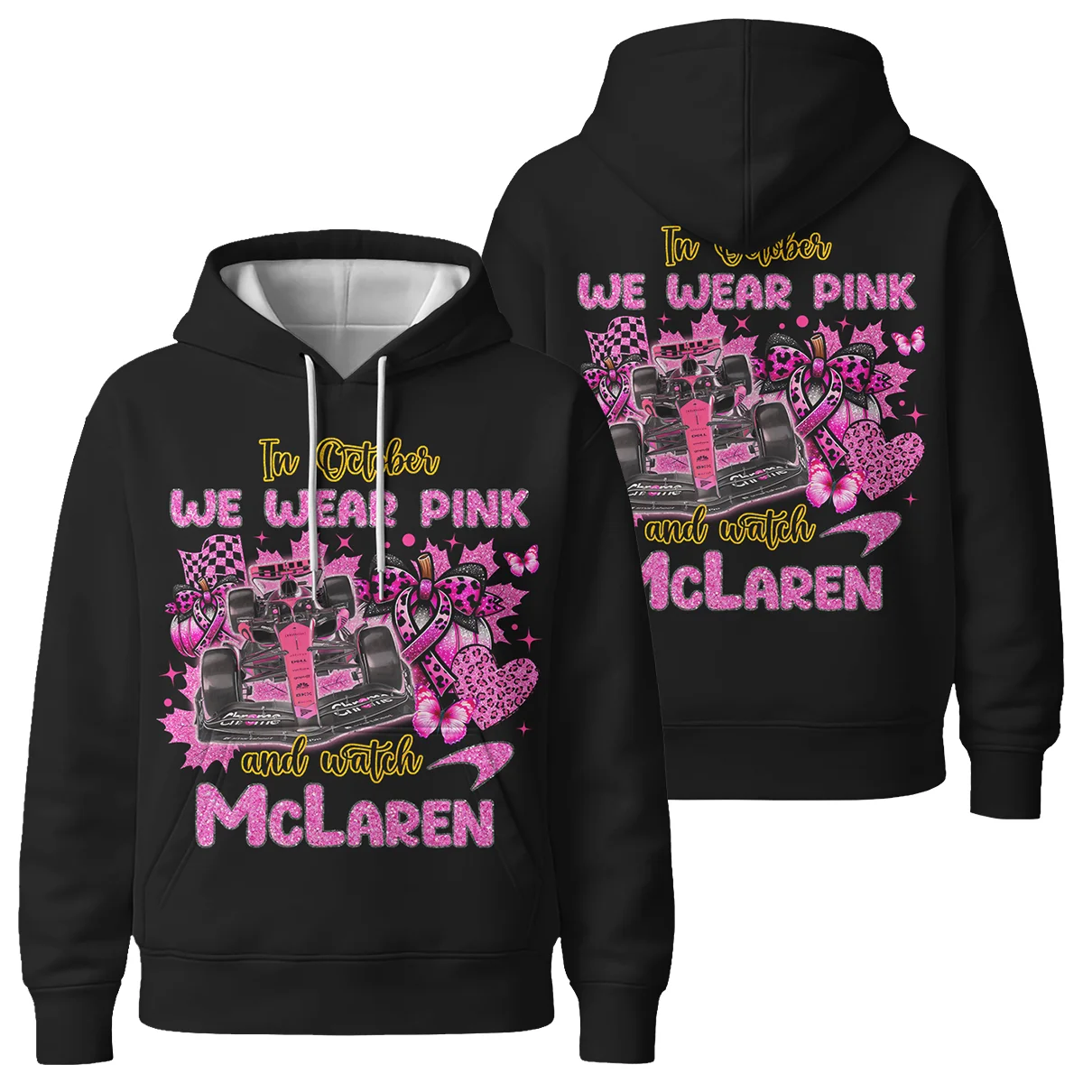 In October We Wear Pink McLaren x Pumpkin Women Hoodie BLMCL7925A2HD - Race Day Outfit