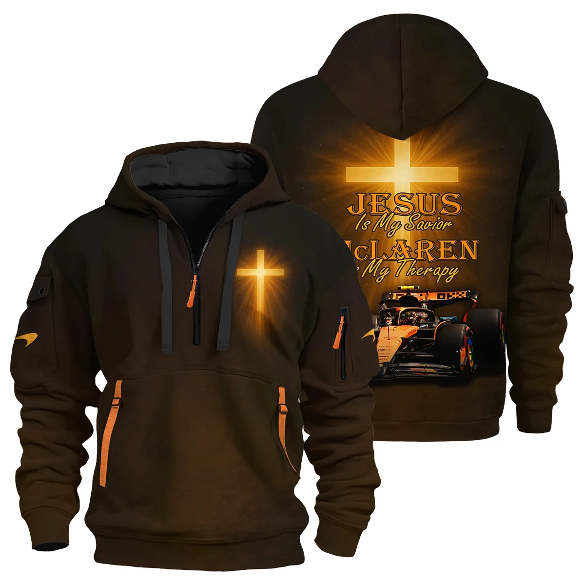 Jesus is my Savior - Hoodie Half Zip BLMCL251025A1HDF - Race Day Outfit