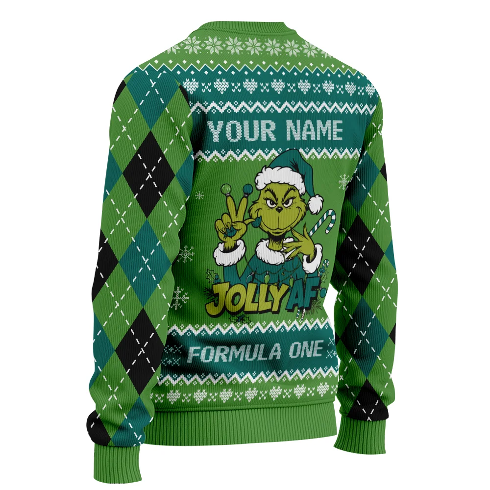 Jolly AF The Grinch Aston Martin Formula 1 - Ugly Sweater BLVAF1220925A16AM - Image 5