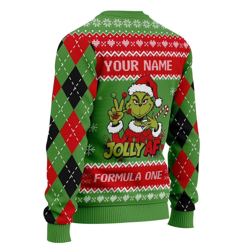 Jolly AF The Grinch Ferrari Formula 1 - Ugly Sweater BLVAF1220925A16FRR - Image 5