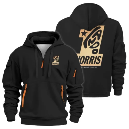 Lando Norris #1 World Champion Hoodie Half Zip BLVALN051225A9HDF - Formula Racing Apparel