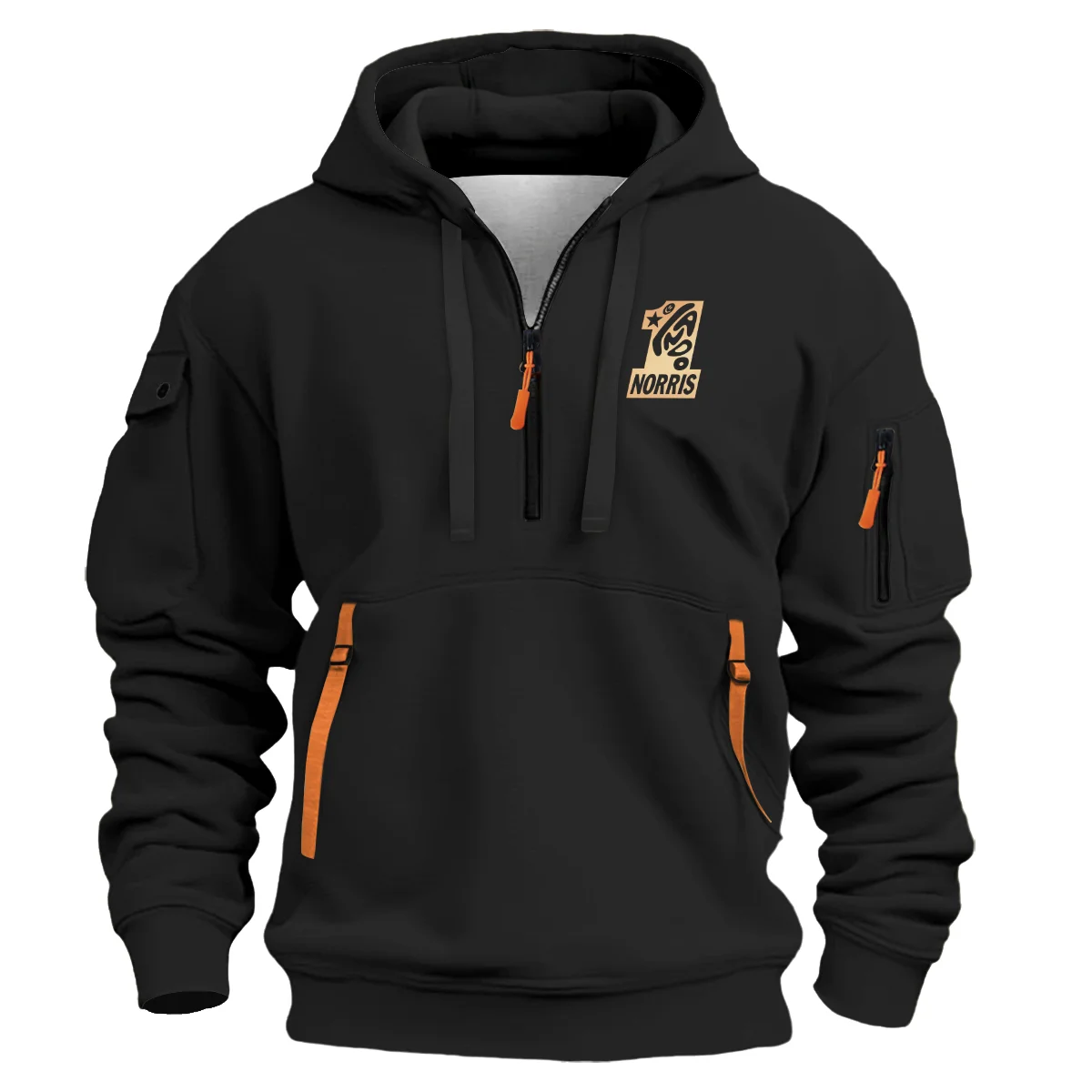 Lando Norris #1 World Champion Hoodie Half Zip BLVALN051225A9HDF - Image 2