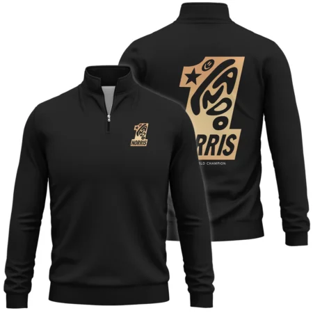 Lando Norris #1 World Champion Quarter-Zip Sweatshirt BLVALN051225A9QZS - Motorsport Apparel