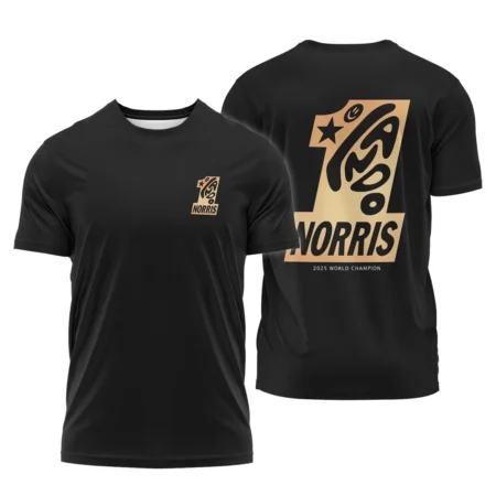 Lando Norris #1 World Champion T-Shirt BLVALN051225A9TS - Racing Lifestyle Clothing