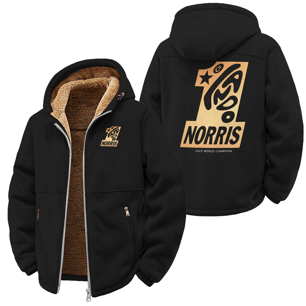 Lando Norris #1 World Champion Winter Fleece Jacket BLVALN051225A9WFJ