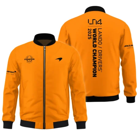 Lando Norris 2025 Drivers’ World Champion McLaren F1 Team Bomber BLVALN051225A4BB - Formula Racing Apparel