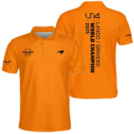Lando Norris 2025 Drivers’ World Champion McLaren F1 Team Polo Shirt BLVALN051225A4PL - Trackside Outfit
