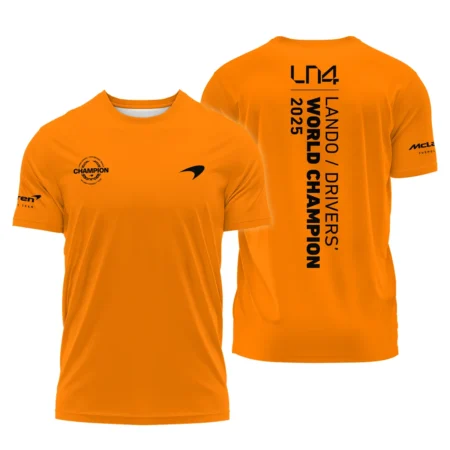 Lando Norris 2025 Drivers’ World Champion McLaren F1 Team T-Shirt BLVALN051225A4TS - Motorsport Lifestyle Wear