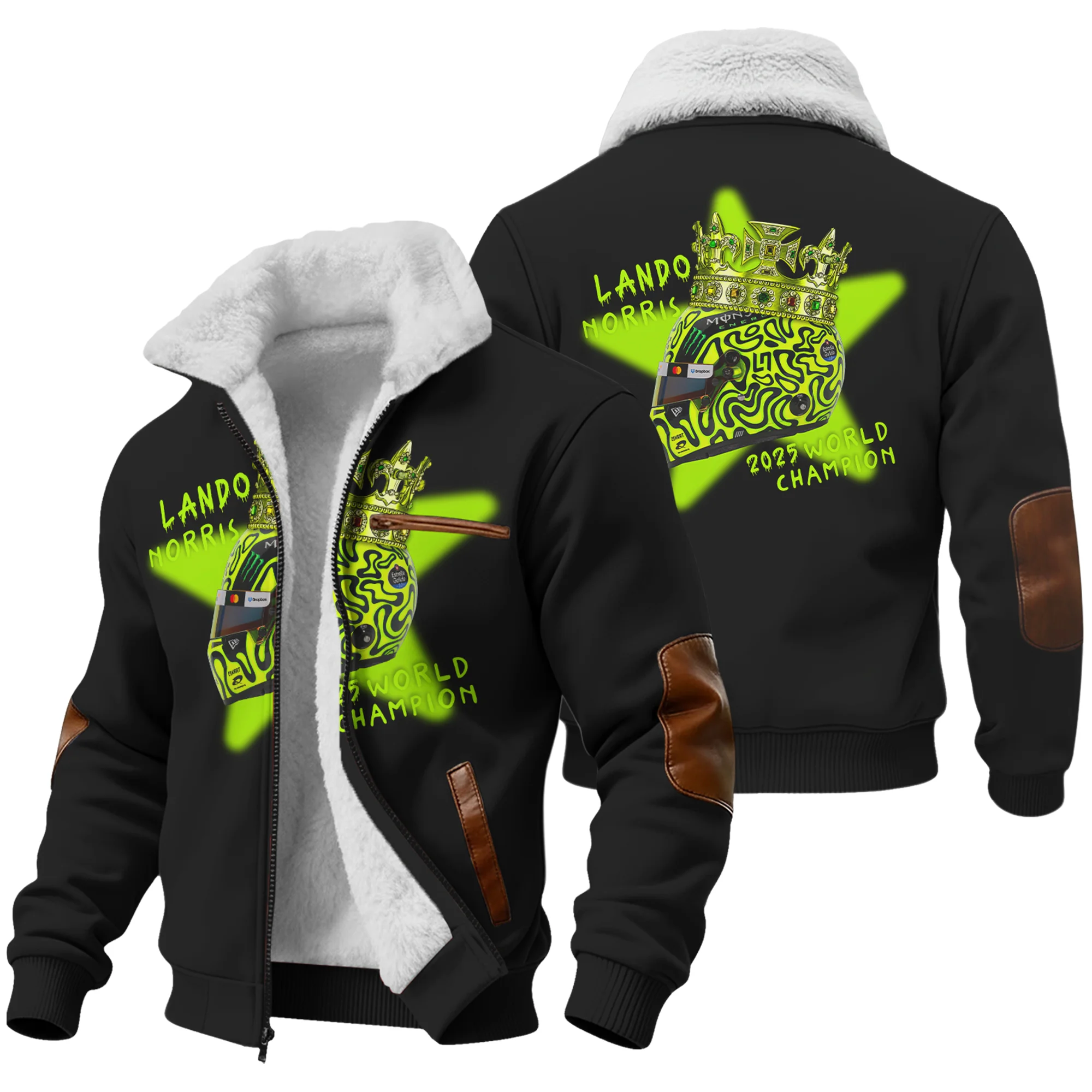 Lando Norris Crown World Champion Fleece Jacket BLVALN051225A6FJ - Pit Lane Clothing