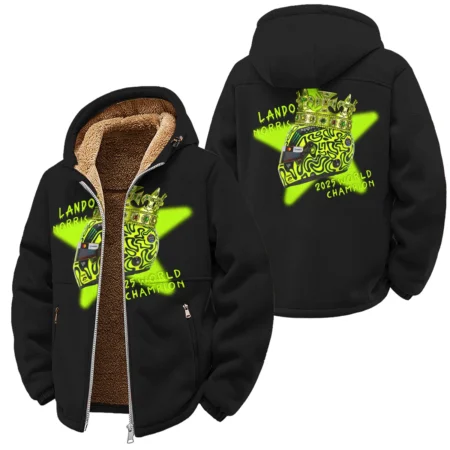 Lando Norris Crown World Champion Winter Fleece Jacket BLVALN051225A6WFJ - Pit Lane Clothing