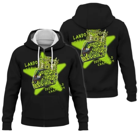 Lando Norris Crown World Champion Zipper Hoodie BLVALN051225A6ZHD - Motorsport Lifestyle Wear