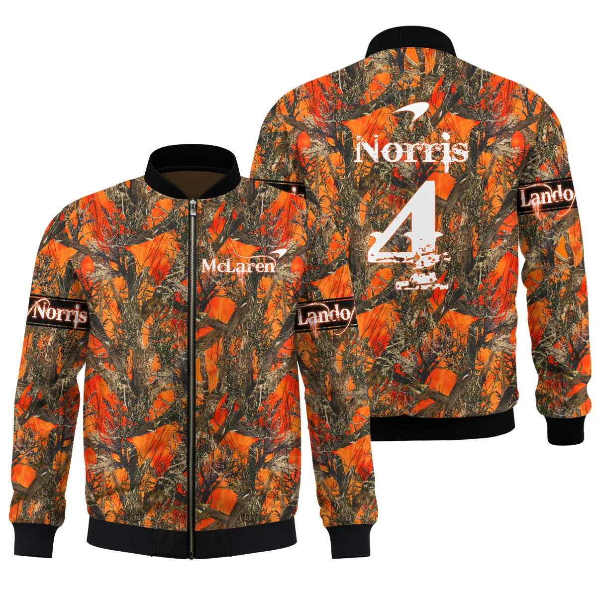 Lando Norris Hunting Camo McLaren F1 Bomber BLNR2825A1BB - Motorsport Lifestyle Wear