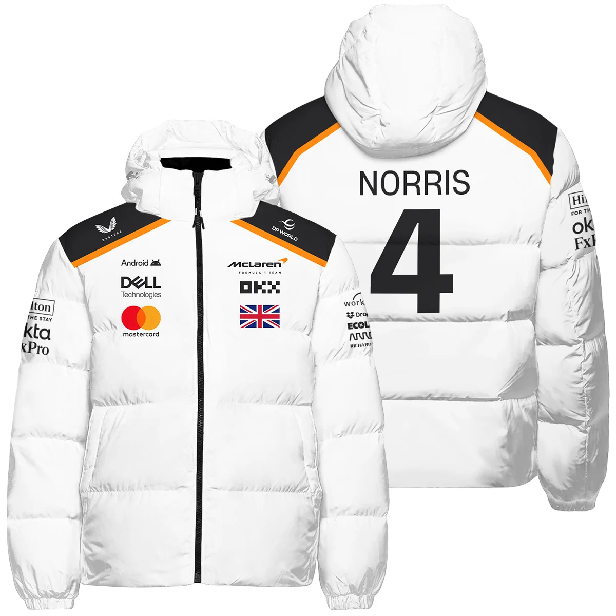 Lando Norris LN4 McLaren F1 Down & Puffer Jackets BLF19625A1HCJ - Racing Lifestyle Clothing