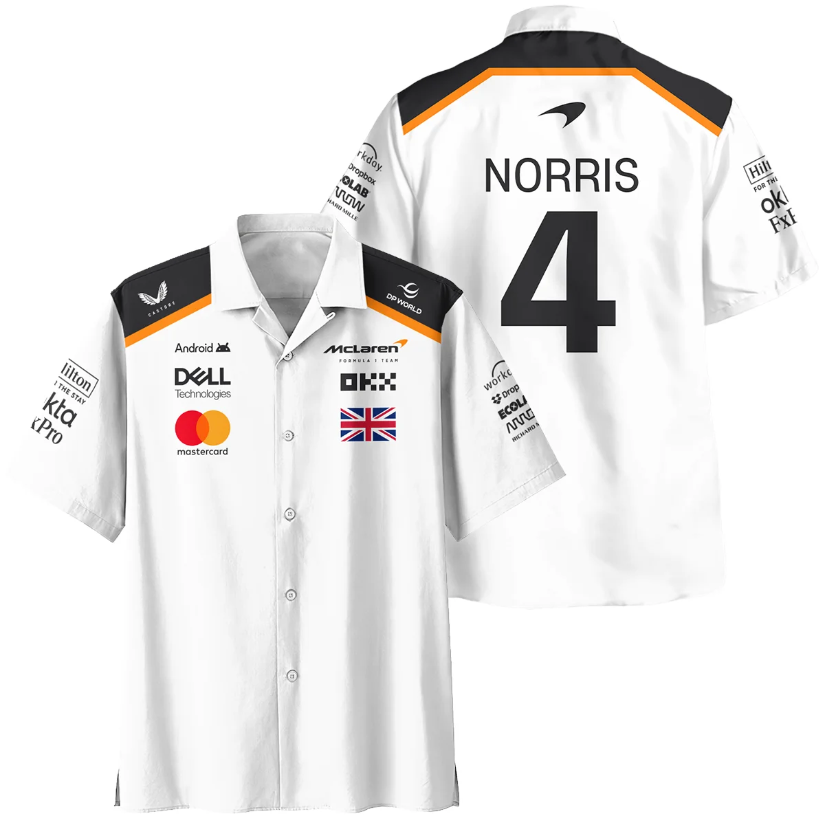 Lando Norris LN4 McLaren F1 Hawaiian Shirt BLF19625A1HW - Trackside Outfit