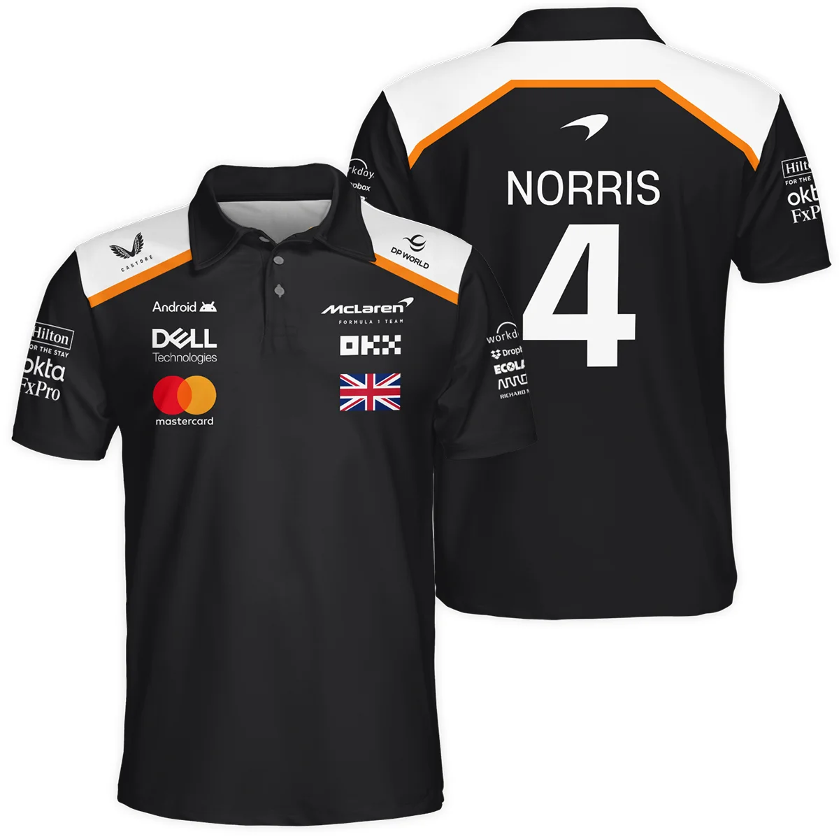 Lando Norris LN4 McLaren F1 Polo Shirt BLF19625A2PL - Trackside Outfit