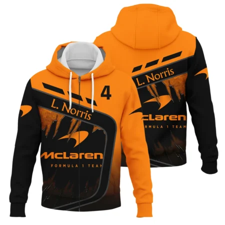 Lando Norris McLaren F1 Logo Zipper Hoodie BLMCL3425A1ZHD - Racing Lifestyle Clothing