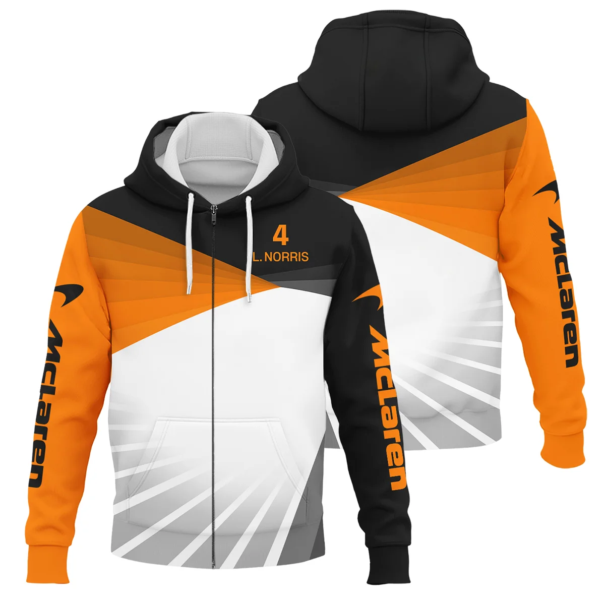 Lando Norris McLaren F1 Logo Zipper Hoodie BLMCL3425A3ZHD - Trackside Outfit