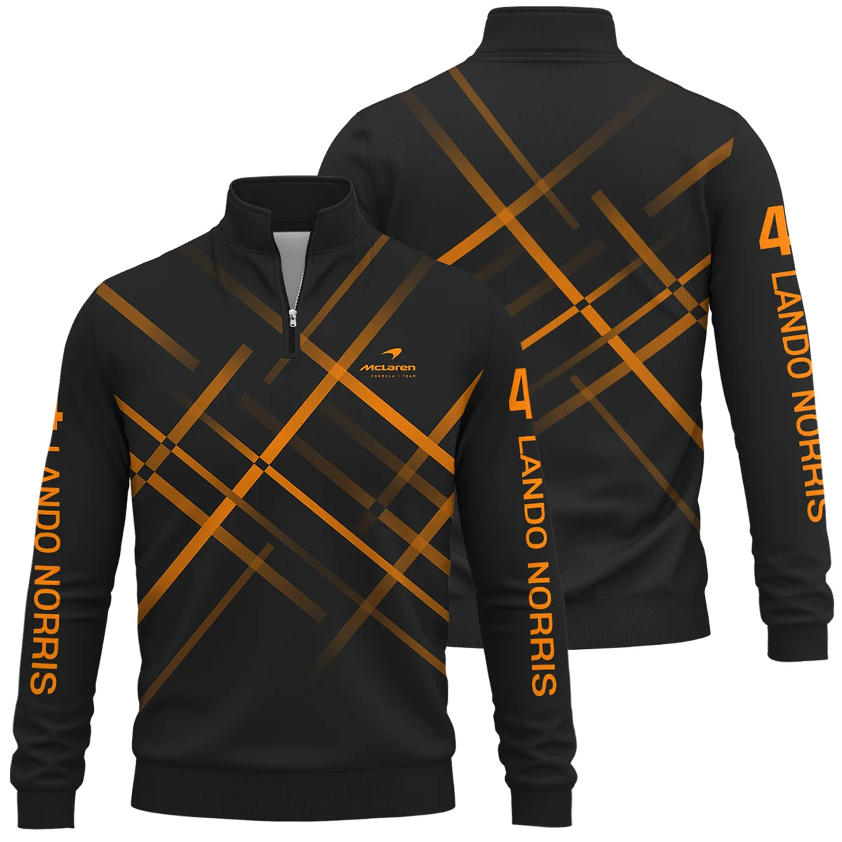 Lando Norris McLaren F1 Quarter-Zip Sweatshirt All Over Prints BLMCL3425A2QTZ - Race Day Design