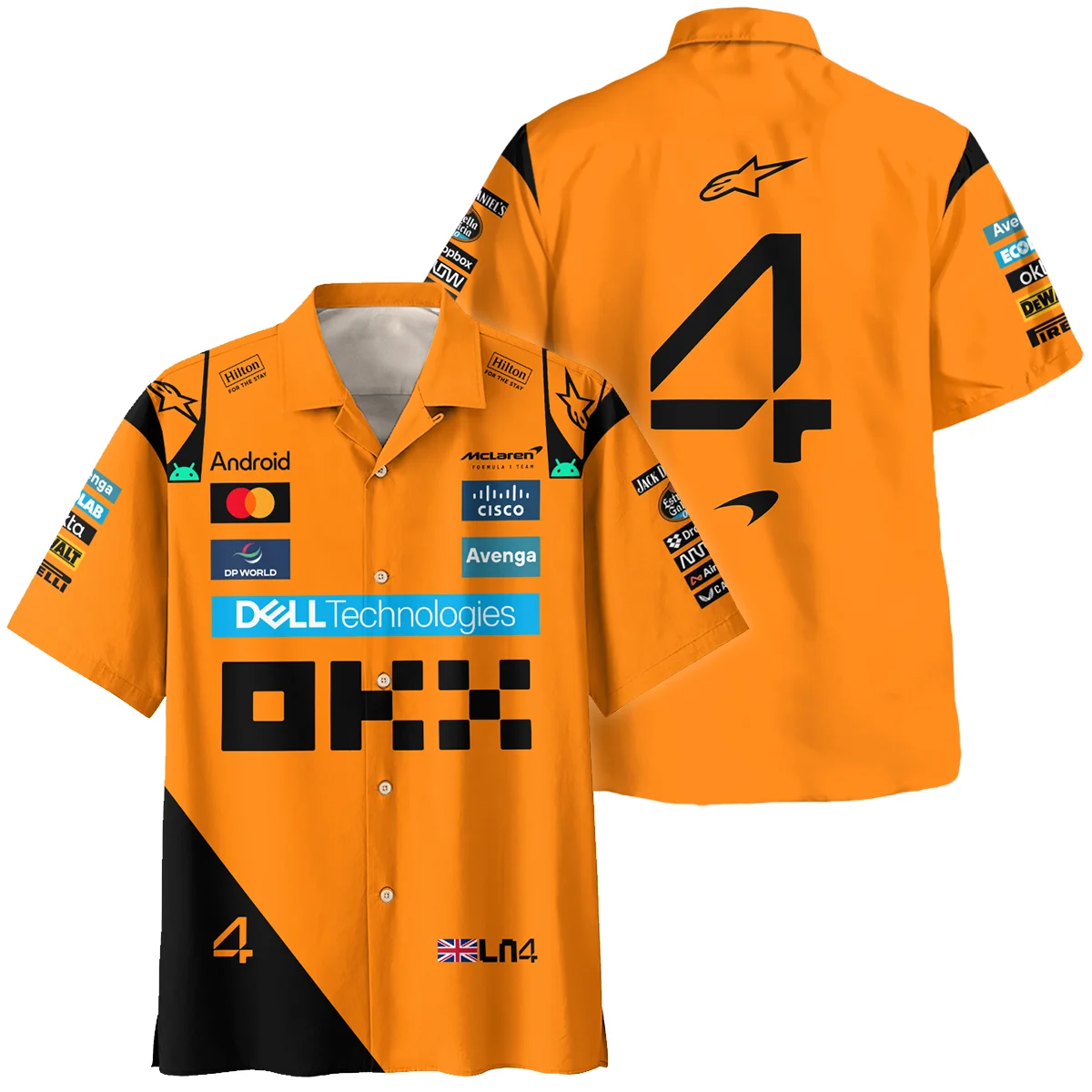 Lando Norris McLaren Formula One Hawaiian Shirt BLF1180525A1HW - Formula Racing Apparel