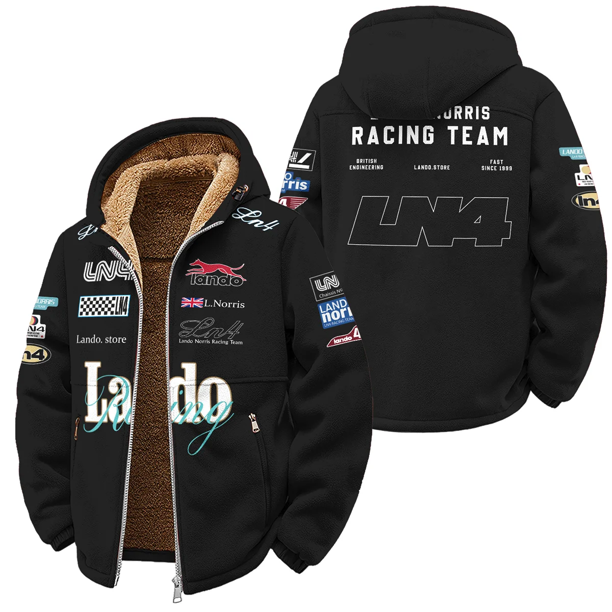 Lando Norris Racing Winter Fleece Jacket BLVALN051225A7WFJ - Racing Lifestyle Clothing
