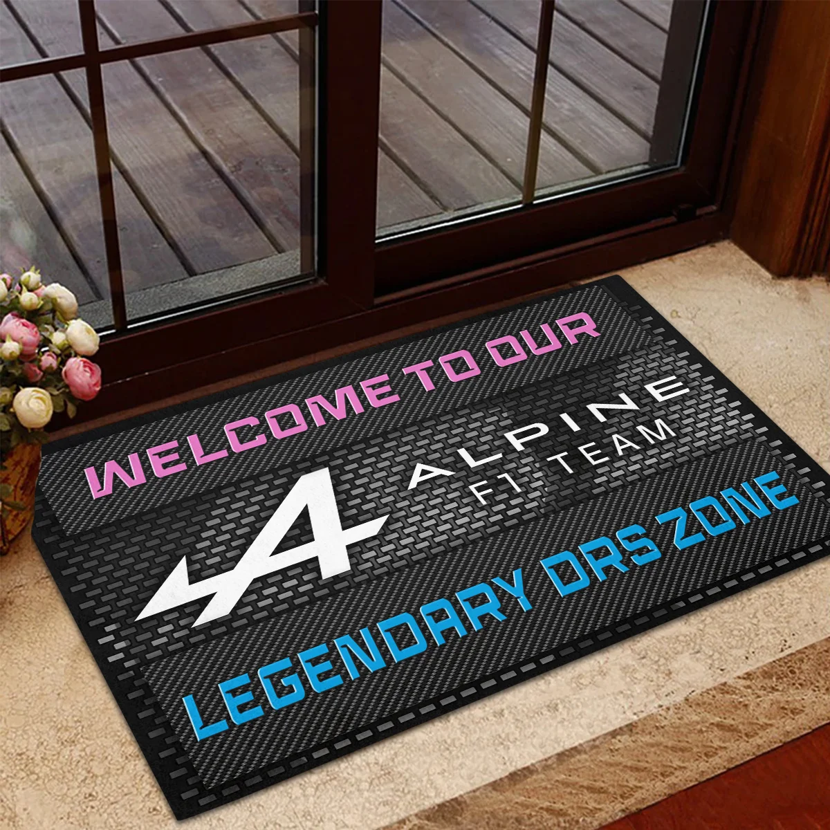 Legendary DRS Zone Alpine F1 Rubber Base Doormat - All Over Print BLF1139A3ALP