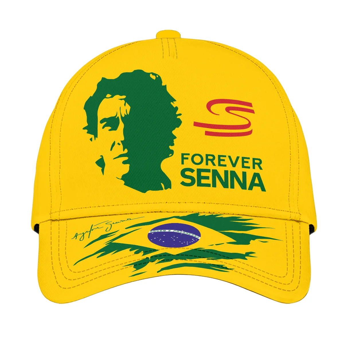 Limited Edition Ayrton Senna Baseball Cap All Over Print BLAS2925A5 - Motorsport Lifestyle Wear