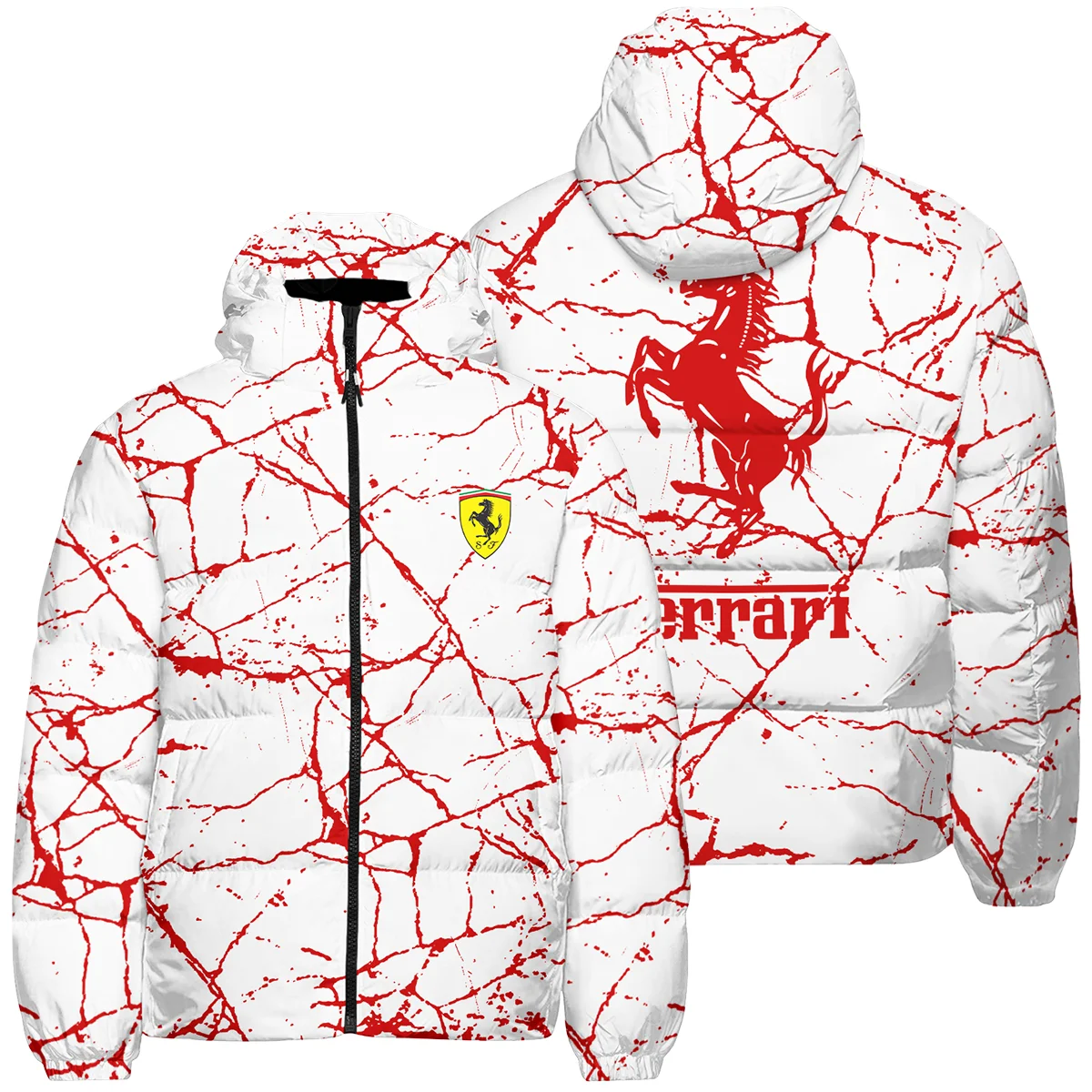 Limited Edition Ferrari F1 Down & Puffer Jackets BLFRR15925A2HCJ - Racing Lifestyle Clothing