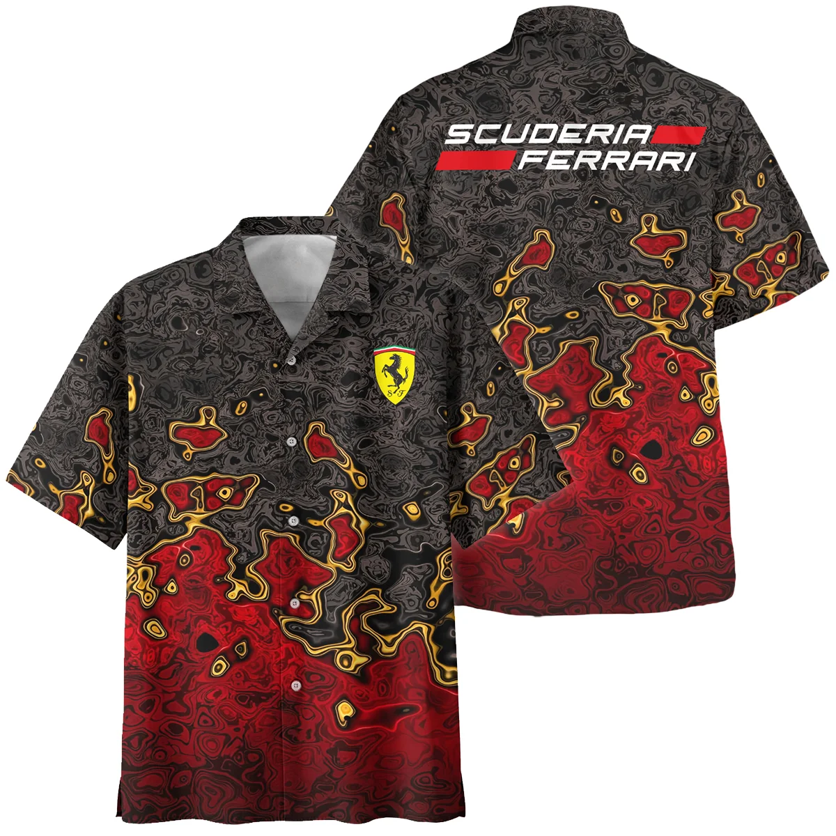 Limited Edition Ferrari F1 Hawaiian Shirt BLFRR15925A3HW - Formula Racing Apparel
