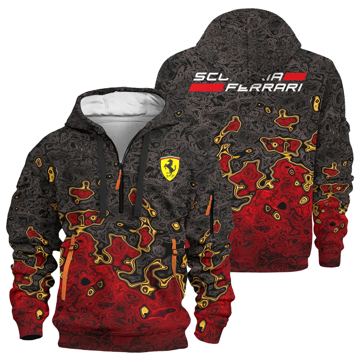 Limited Edition Ferrari F1 Hoodie Half Zip BLFRR15925A3HDF - F1 Fan Gear