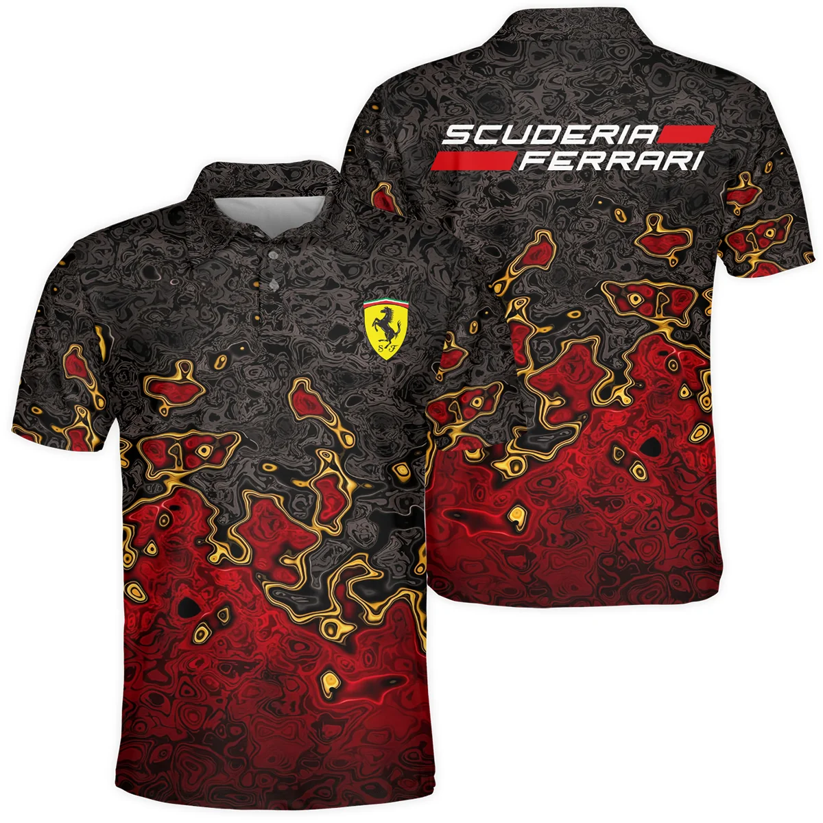 Limited Edition Ferrari F1 Polo Shirt BLFRR15925A3PL - Race Day Design