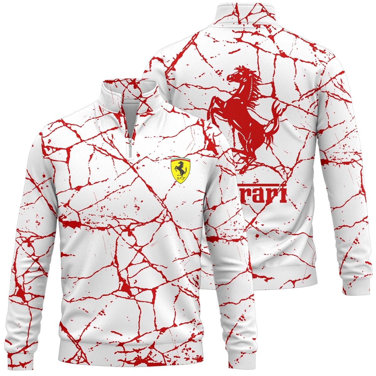 Limited Edition Ferrari F1 Quarter-Zip Sweatshirt BLFRR15925A2QZS - Racing Lifestyle Clothing