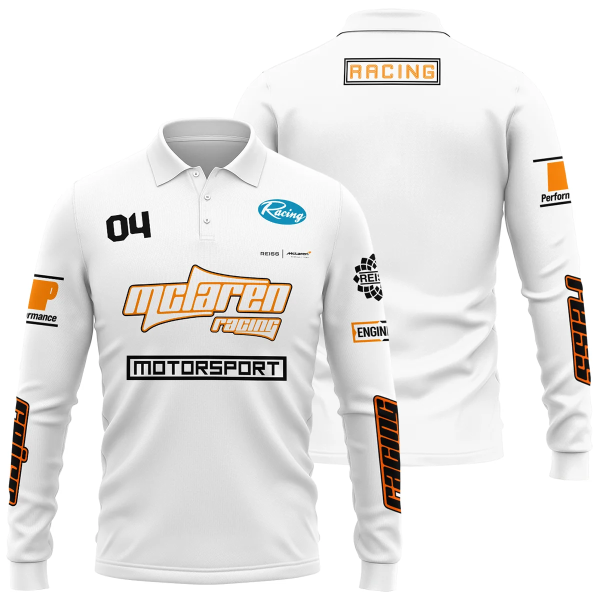 Limited Edition Lando Norris Reiss x McLaren - Long Polo Shirt BLNR31125A1LPL - Racing Lifestyle Clothing