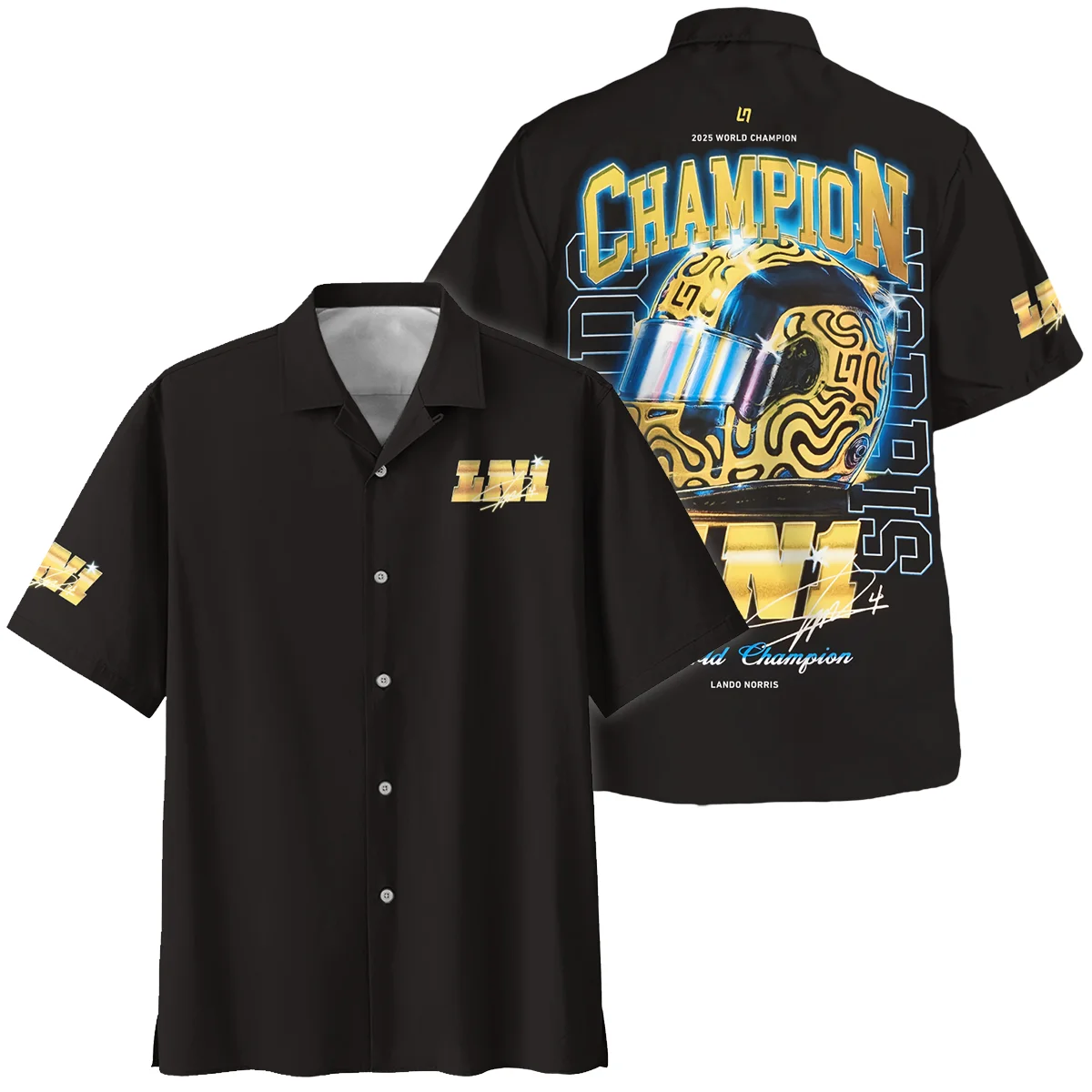 LN1 World Champion Lando Norris Hawaiian Shirt BLVALN051225A10HW - Racing Lifestyle Clothing